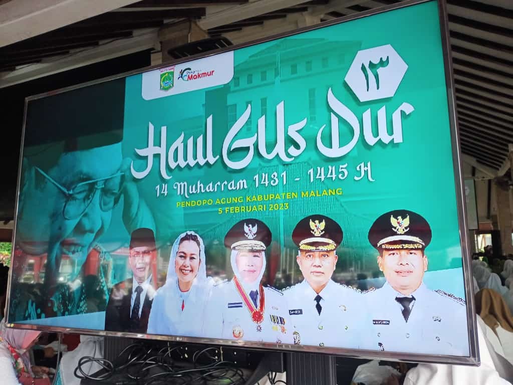 Bupati Malang HM Sanusi Menghadiri haul Gus Dur ke-13 di Pendopo kabupaten Malang